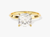 Knife Edge Cushion Moissanite Engagement Ring (3.00 CT)