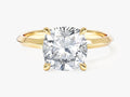 Knife Edge Cushion Moissanite Engagement Ring (3.00 CT)