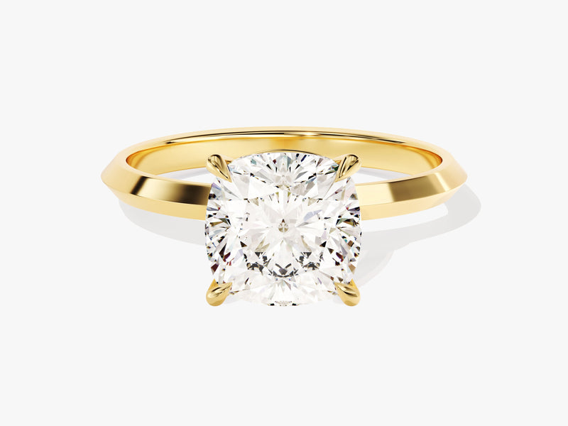 Knife Edge Cushion Diamond Engagement Ring (3.00 CT)