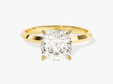 Knife Edge Cushion Lab Grown Diamond Engagement Ring (3.00 CT)
