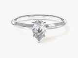 Knife Edge Pear Lab Grown Diamond Engagement Ring (1.00 CT)