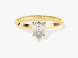 Knife Edge Pear Moissanite Engagement Ring (1.00 CT)