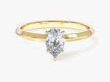 Knife Edge Pear Lab Grown Diamond Engagement Ring (1.00 CT)