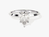 Knife Edge Pear Moissanite Engagement Ring (1.50 CT)