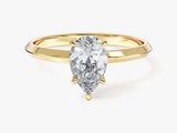 Knife Edge Pear Lab Grown Diamond Engagement Ring (1.50 CT)