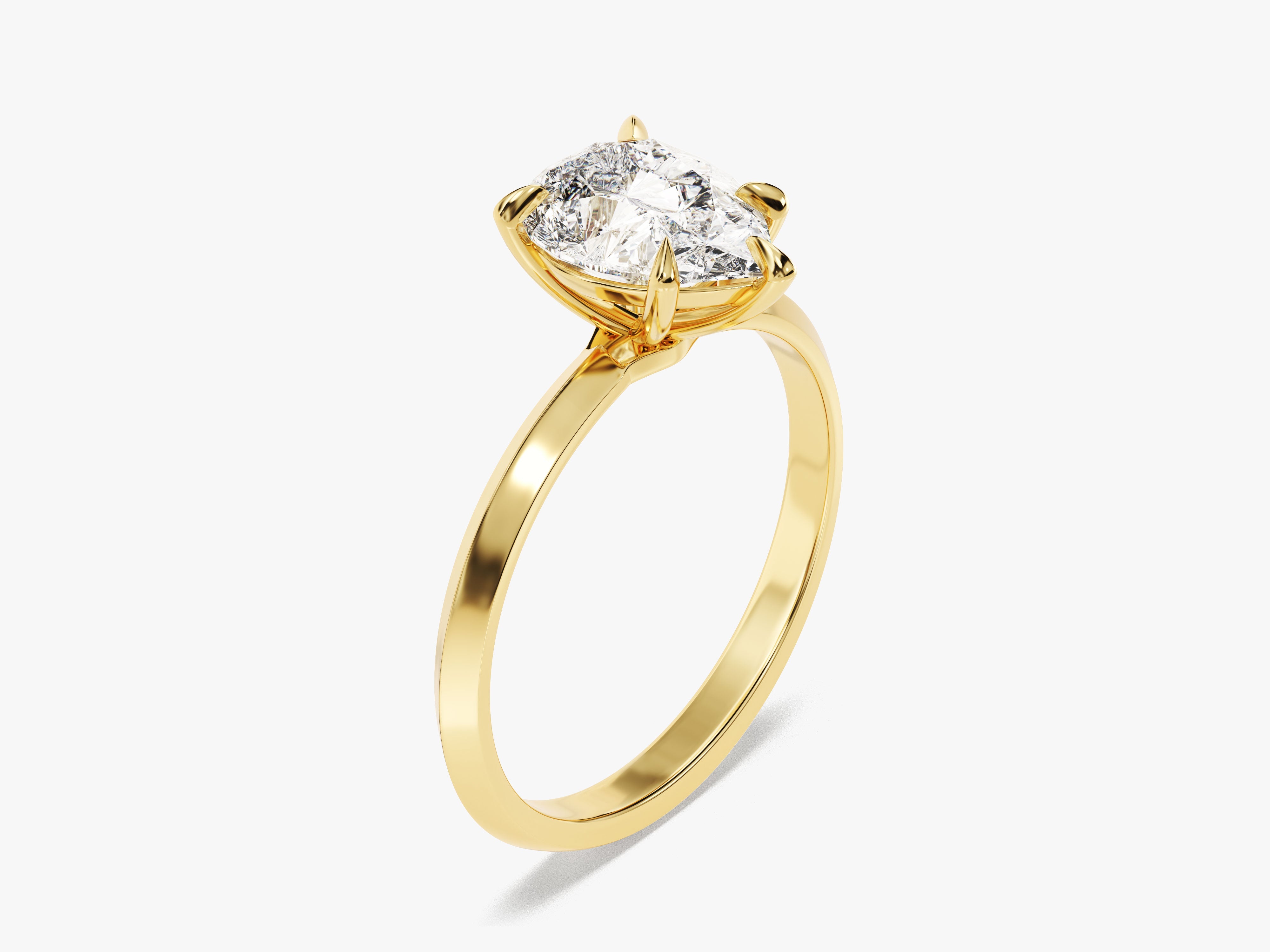 Knife Edge Pear Moissanite Engagement Ring (2.00 CT)