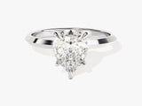 Knife Edge Pear Diamond Engagement Ring (2.00 CT)