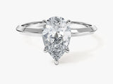Knife Edge Pear Lab Grown Diamond Engagement Ring (2.00 CT)