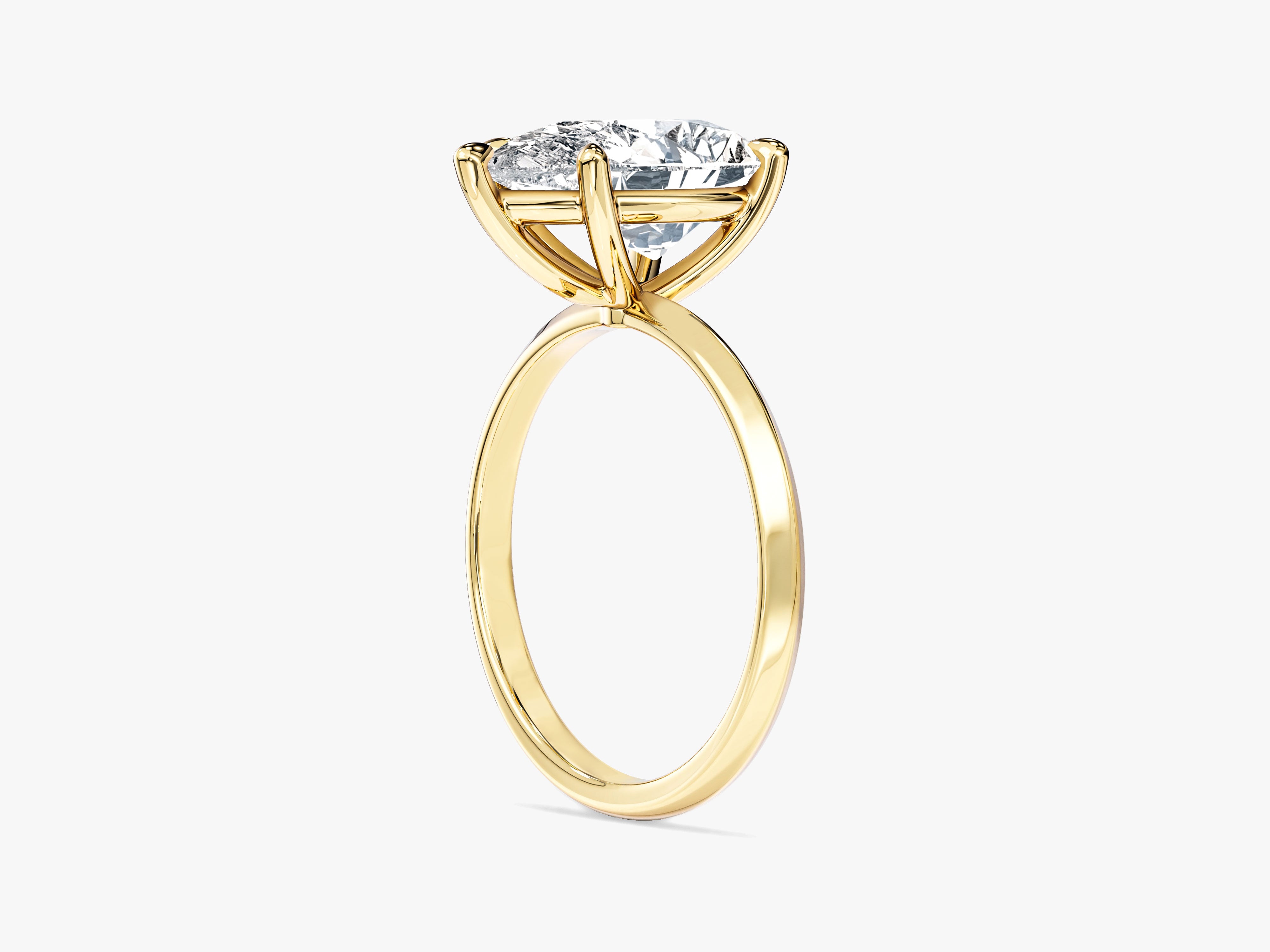 Knife Edge Pear Moissanite Engagement Ring (3.00 CT)
