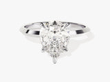 Knife Edge Pear Lab Grown Diamond Engagement Ring (3.00 CT)
