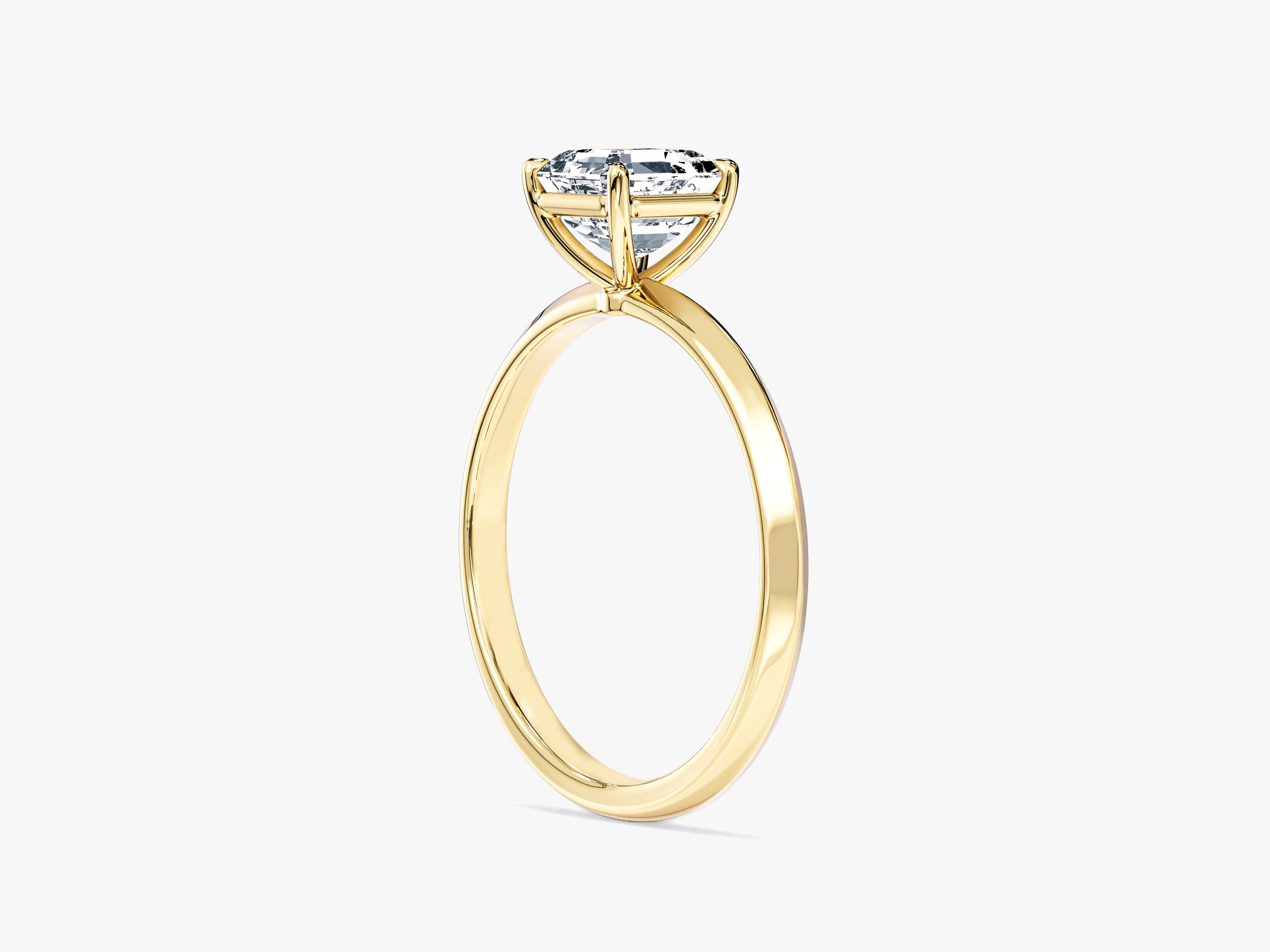 Knife Edge Asscher Lab Grown Diamond Engagement Ring (1.00 CT)