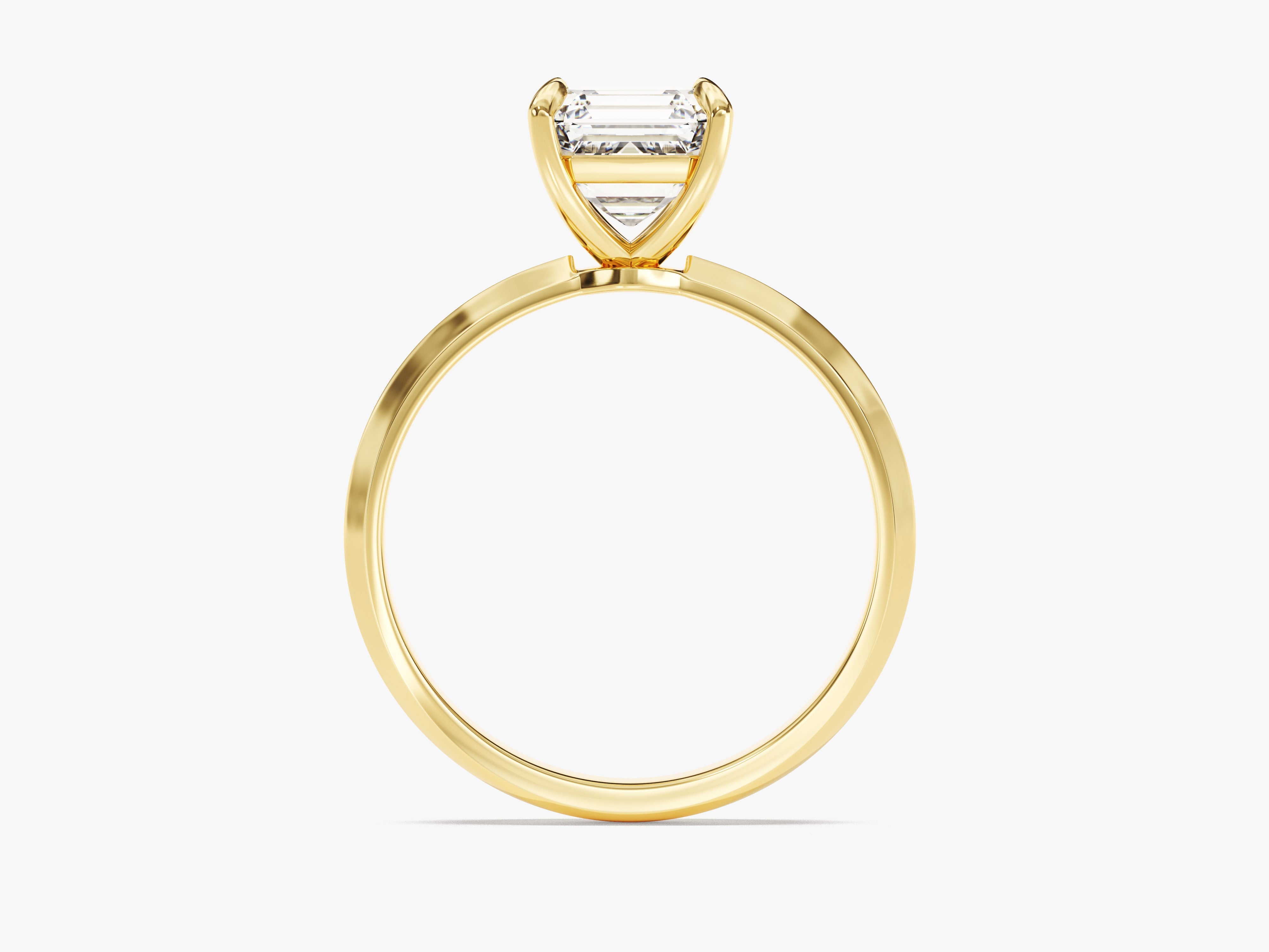 Knife Edge Asscher Moissanite Engagement Ring (1.50 CT)