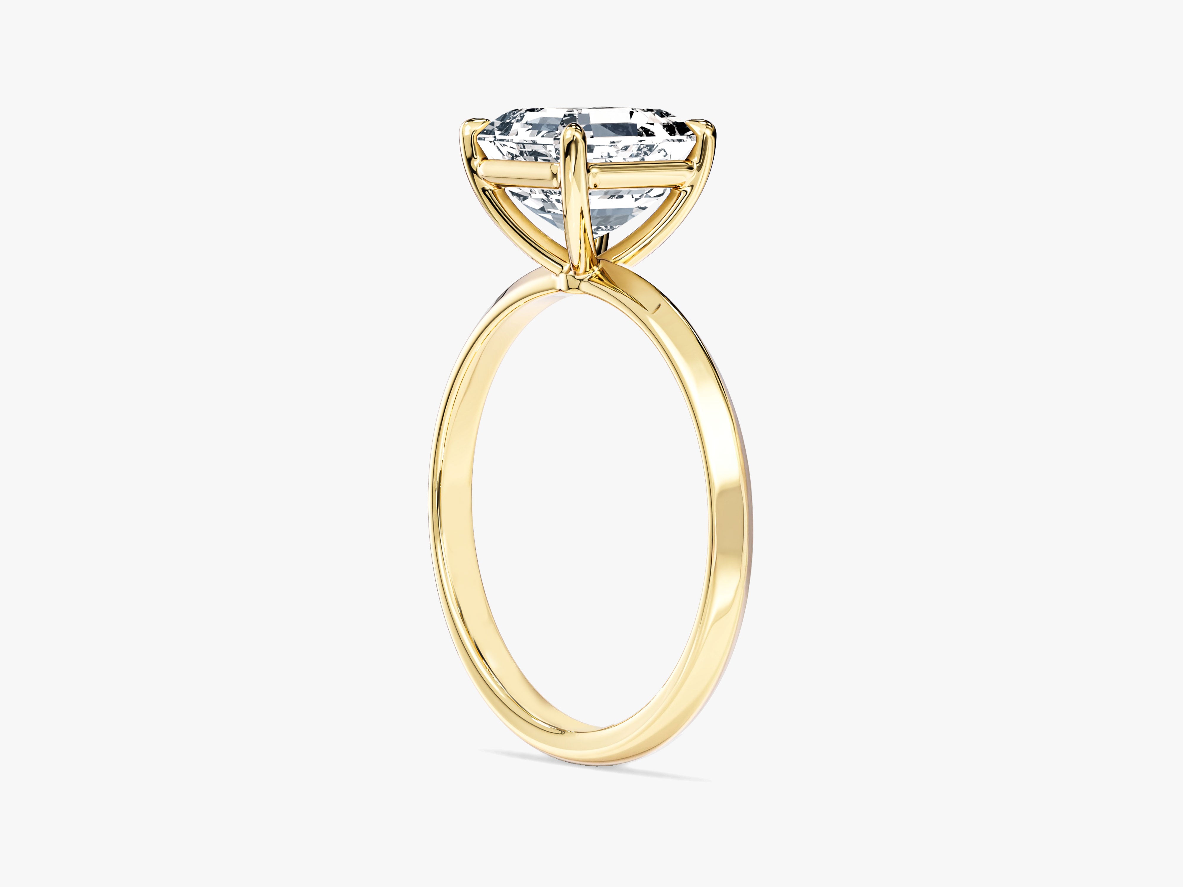Knife Edge Asscher Lab Grown Diamond Engagement Ring (2.00 CT)