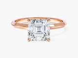 Knife Edge Asscher Lab Grown Diamond Engagement Ring (2.00 CT)