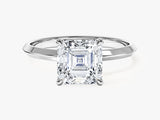 Knife Edge Asscher Lab Grown Diamond Engagement Ring (2.00 CT)