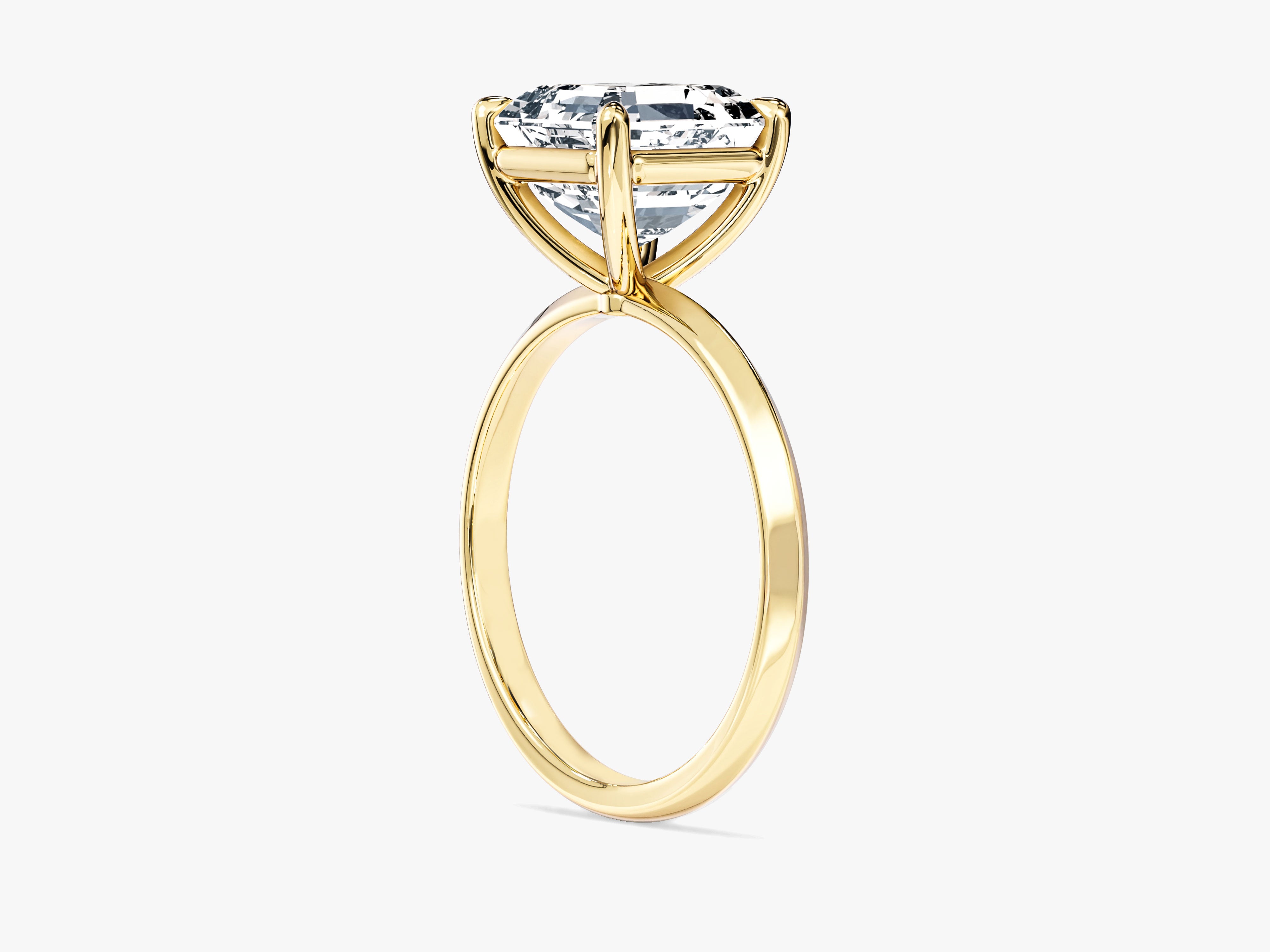 Knife Edge Asscher Moissanite Engagement Ring (3.00 CT)