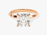 Knife Edge Asscher Moissanite Engagement Ring (3.00 CT)