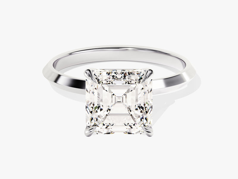 Knife Edge Asscher Lab Grown Diamond Engagement Ring (3.00 CT)