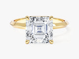 Knife Edge Asscher Moissanite Engagement Ring (3.00 CT)