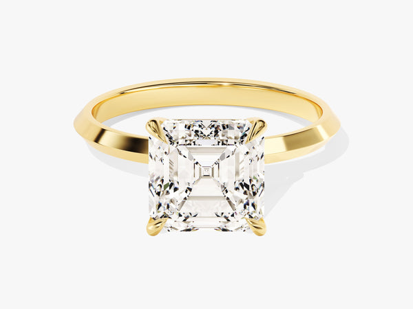 Knife Edge Asscher Lab Grown Diamond Engagement Ring (3.00 CT)