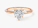 Knife Edge Heart Lab Grown Diamond Engagement Ring (1.00 CT)