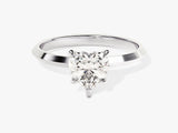 Knife Edge Heart Diamond Engagement Ring (1.00 CT)