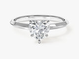 Knife Edge Heart Lab Grown Diamond Engagement Ring (1.00 CT)