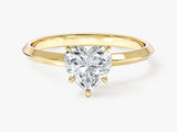 Knife Edge Heart Lab Grown Diamond Engagement Ring (1.00 CT)