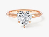 Knife Edge Heart Lab Grown Diamond Engagement Ring (1.50 CT)