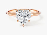 Knife Edge Heart Lab Grown Diamond Engagement Ring (2.00 CT)