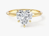 Knife Edge Heart Lab Grown Diamond Engagement Ring (2.00 CT)