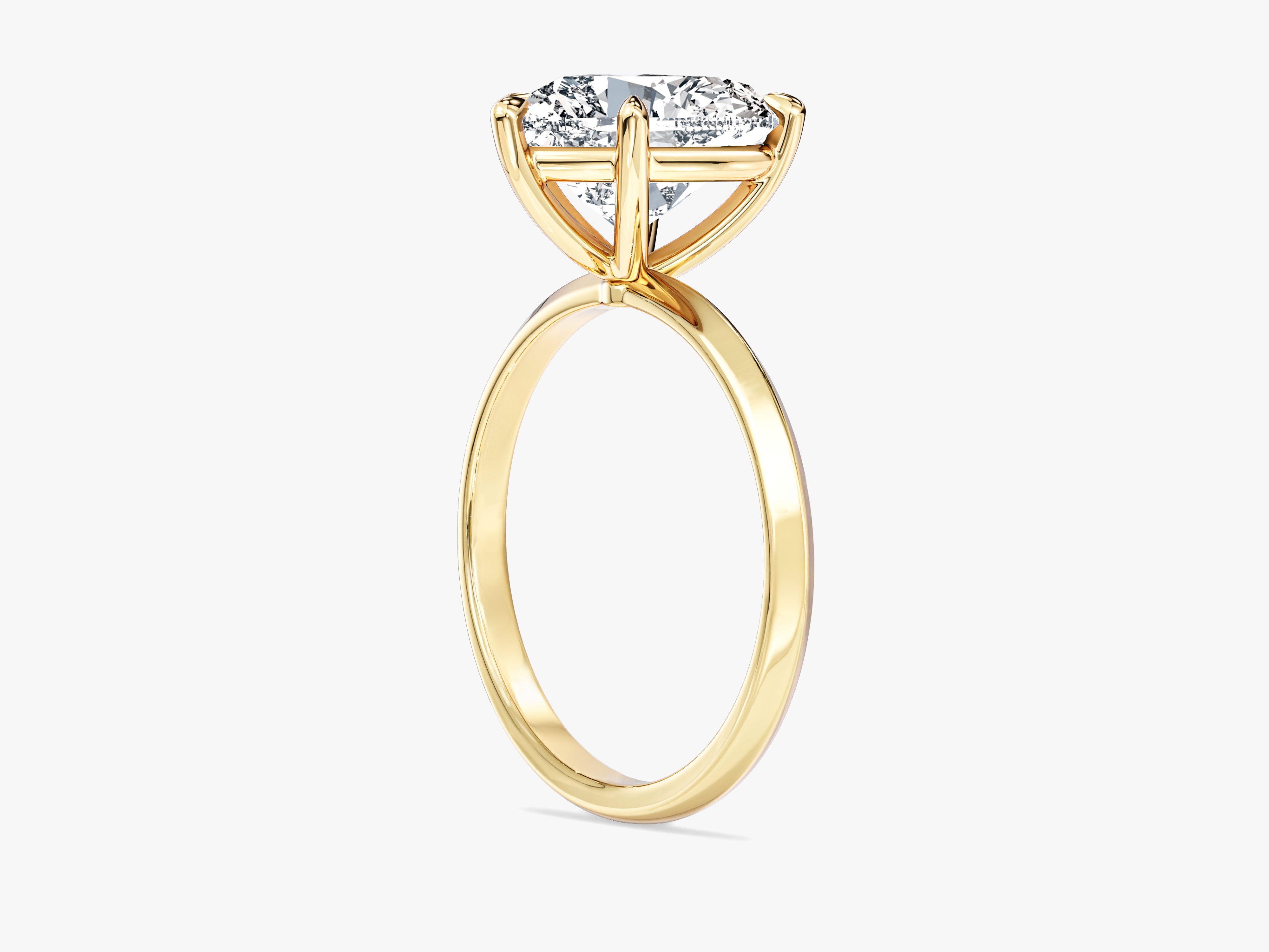 Knife Edge Heart Moissanite Engagement Ring (3.00 CT)