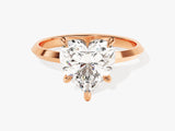 Knife Edge Heart Lab Grown Diamond Engagement Ring (3.00 CT)