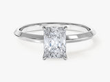 Knife Edge Radiant Lab Grown Diamond Engagement Ring (1.00 CT)