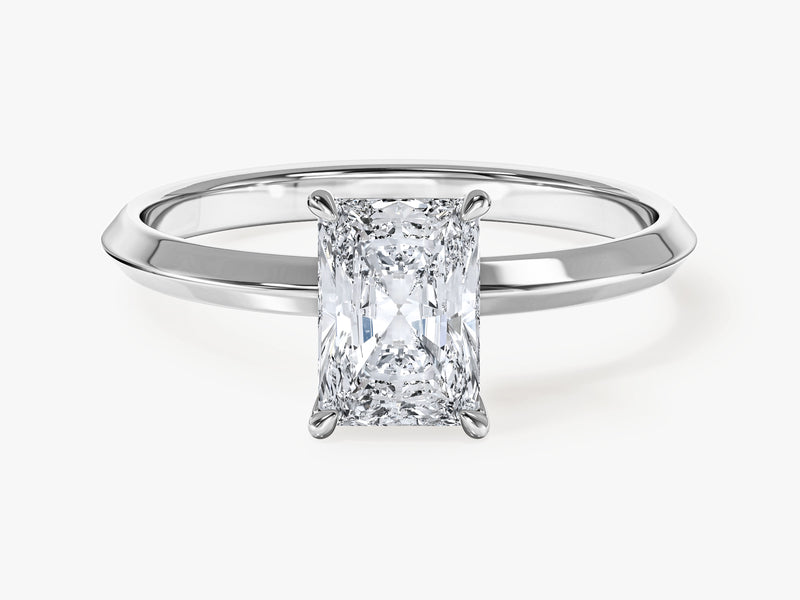 Knife Edge Radiant Moissanite Engagement Ring (1.00 CT)
