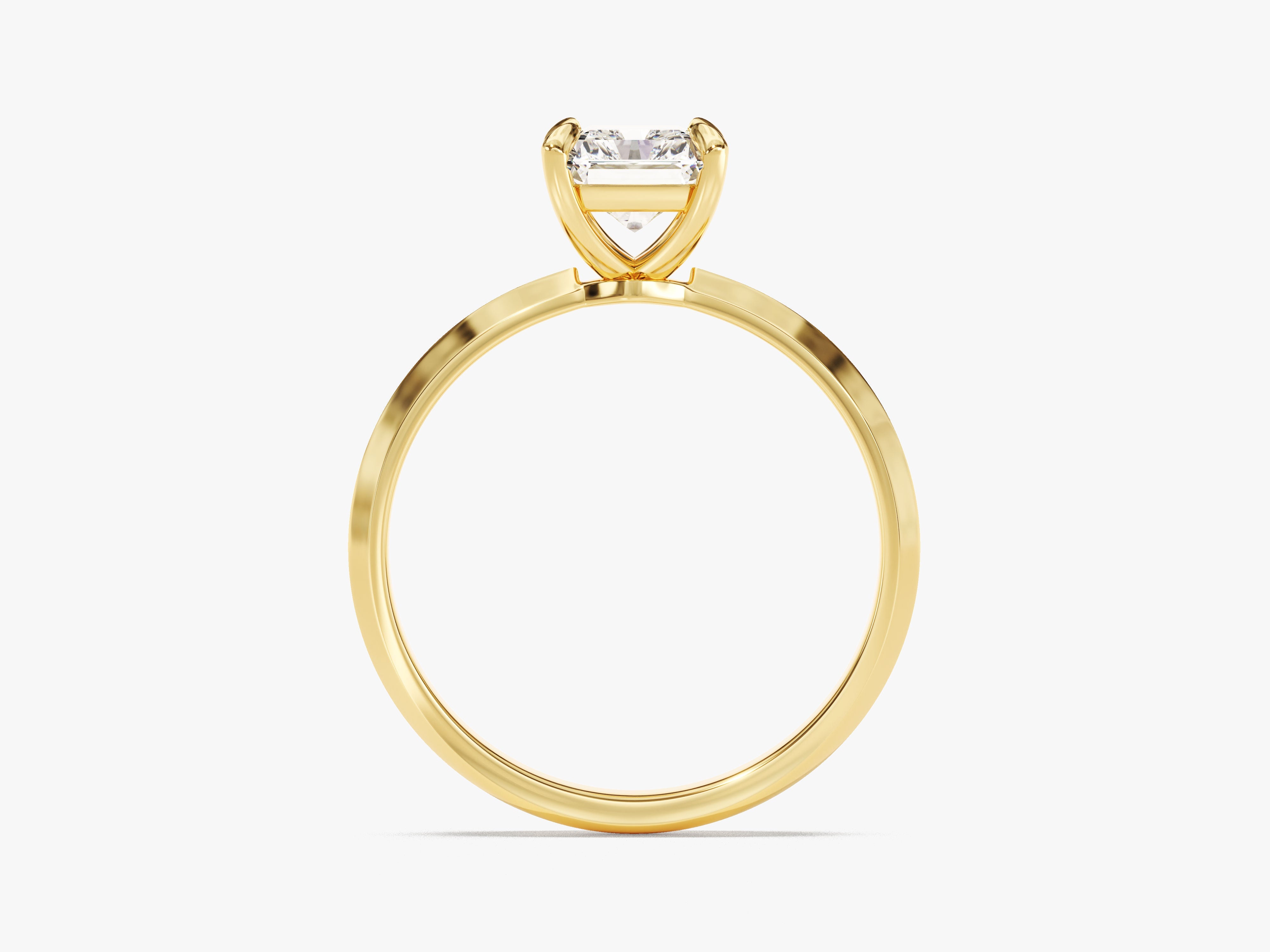 Knife Edge Radiant Moissanite Engagement Ring (1.50 CT)