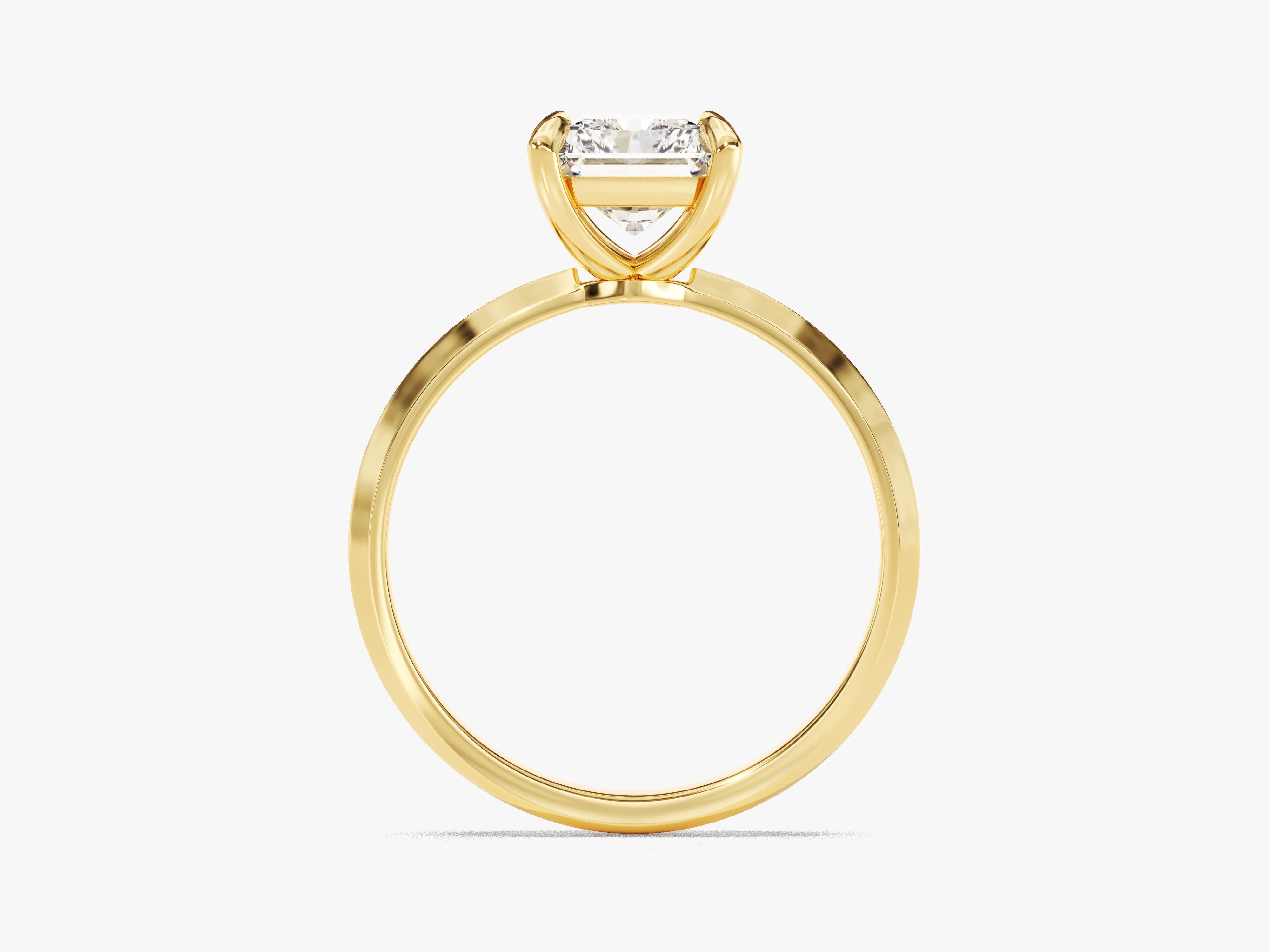 Knife Edge Radiant Diamond Engagement Ring (2.00 CT)