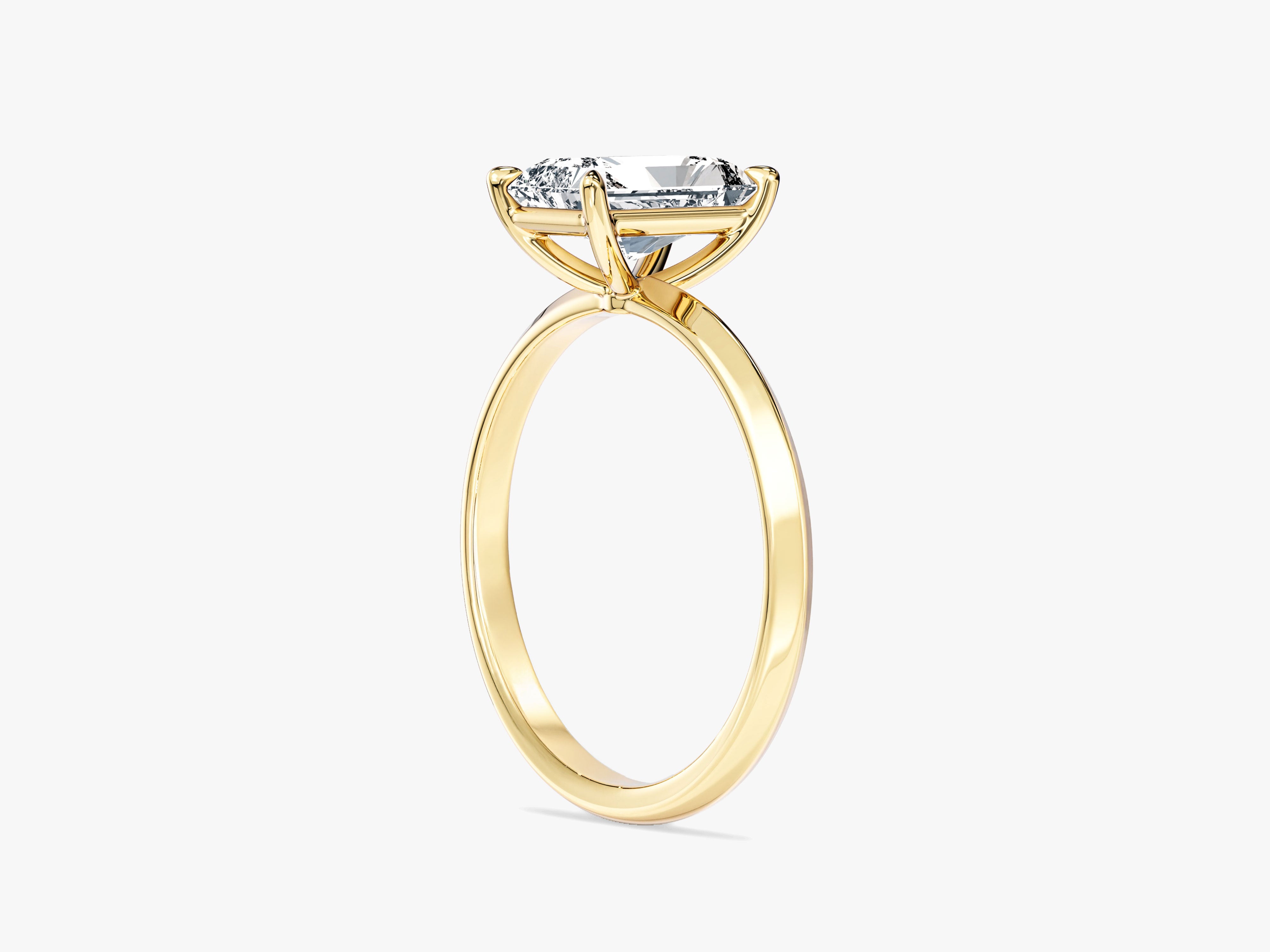 Knife Edge Radiant Lab Grown Diamond Engagement Ring (2.00 CT)