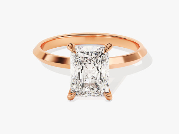 Knife Edge Radiant Moissanite Engagement Ring (2.00 CT)