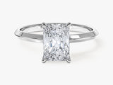 Knife Edge Radiant Lab Grown Diamond Engagement Ring (2.00 CT)