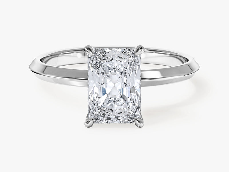 Knife Edge Radiant Moissanite Engagement Ring (2.00 CT)
