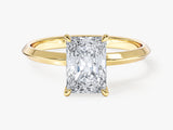 Knife Edge Radiant Lab Grown Diamond Engagement Ring (2.00 CT)