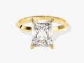 Knife Edge Radiant Lab Grown Diamond Engagement Ring (3.00 CT)