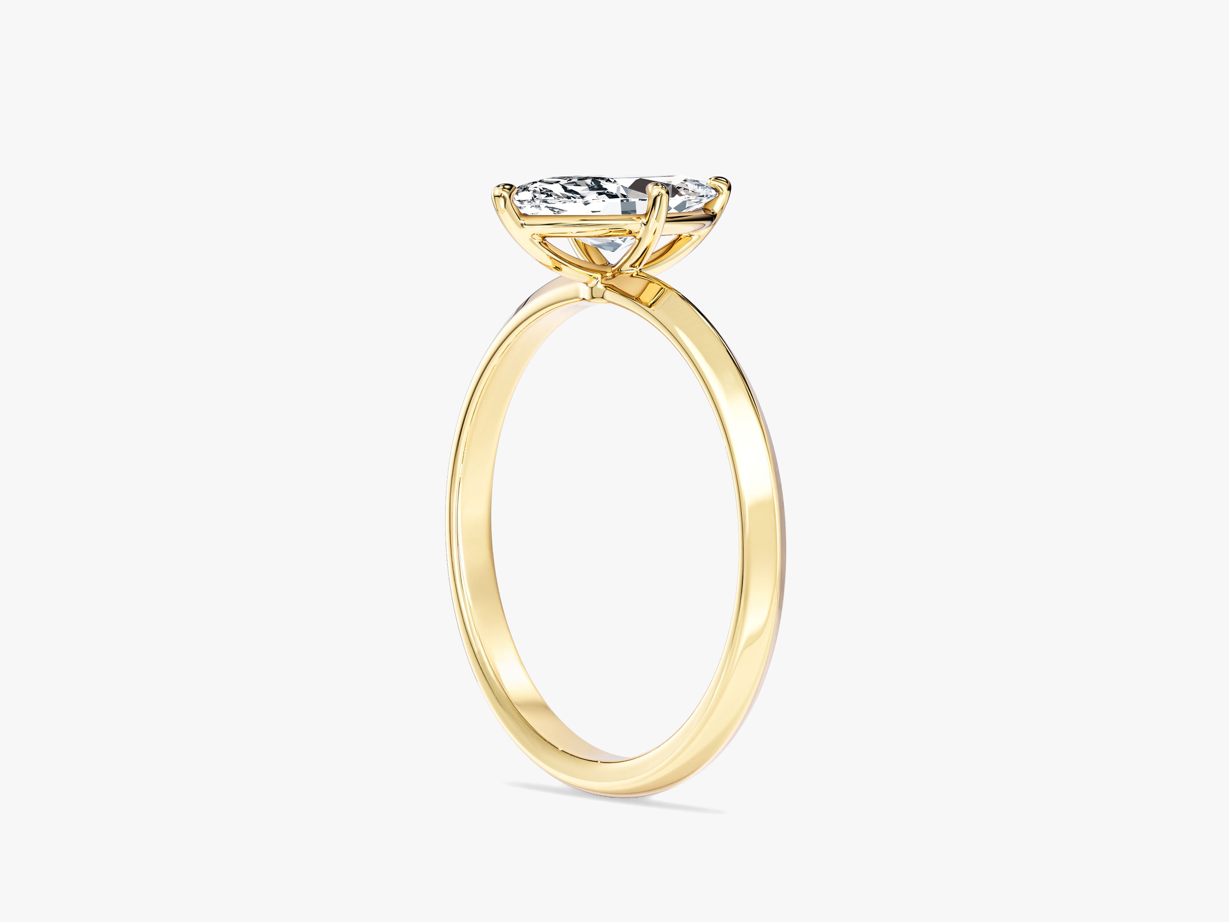 Knife Edge Marquise Moissanite Engagement Ring (1.00 CT)