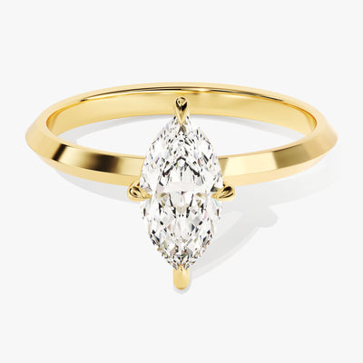 Knife Edge Marquise Moissanite Engagement Ring (1.00 CT)