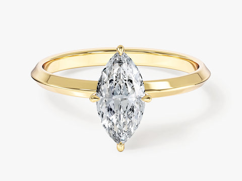 Knife Edge Marquise Moissanite Engagement Ring (1.00 CT)