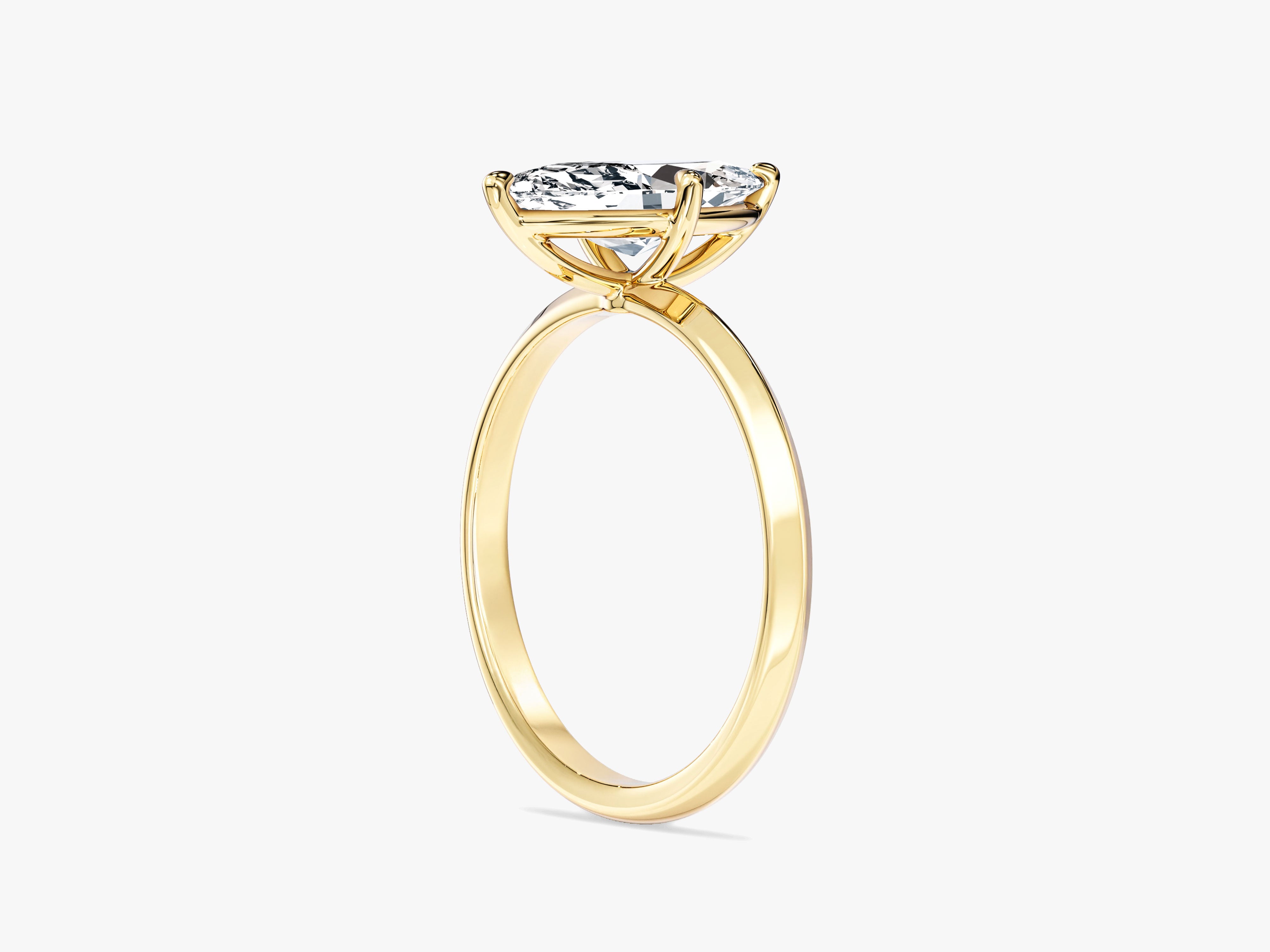 Knife Edge Marquise Lab Grown Diamond Engagement Ring (1.50 CT)