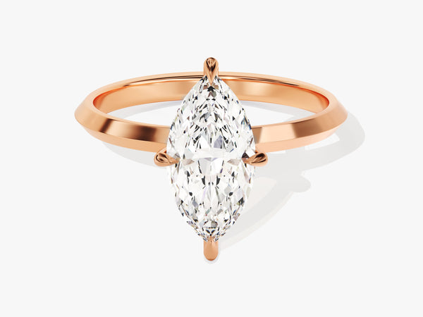 Knife Edge Marquise Diamond Engagement Ring (1.50 CT)