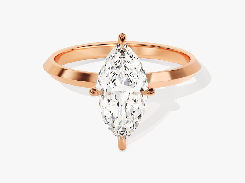 Knife Edge Marquise Diamond Engagement Ring (1.50 CT)
