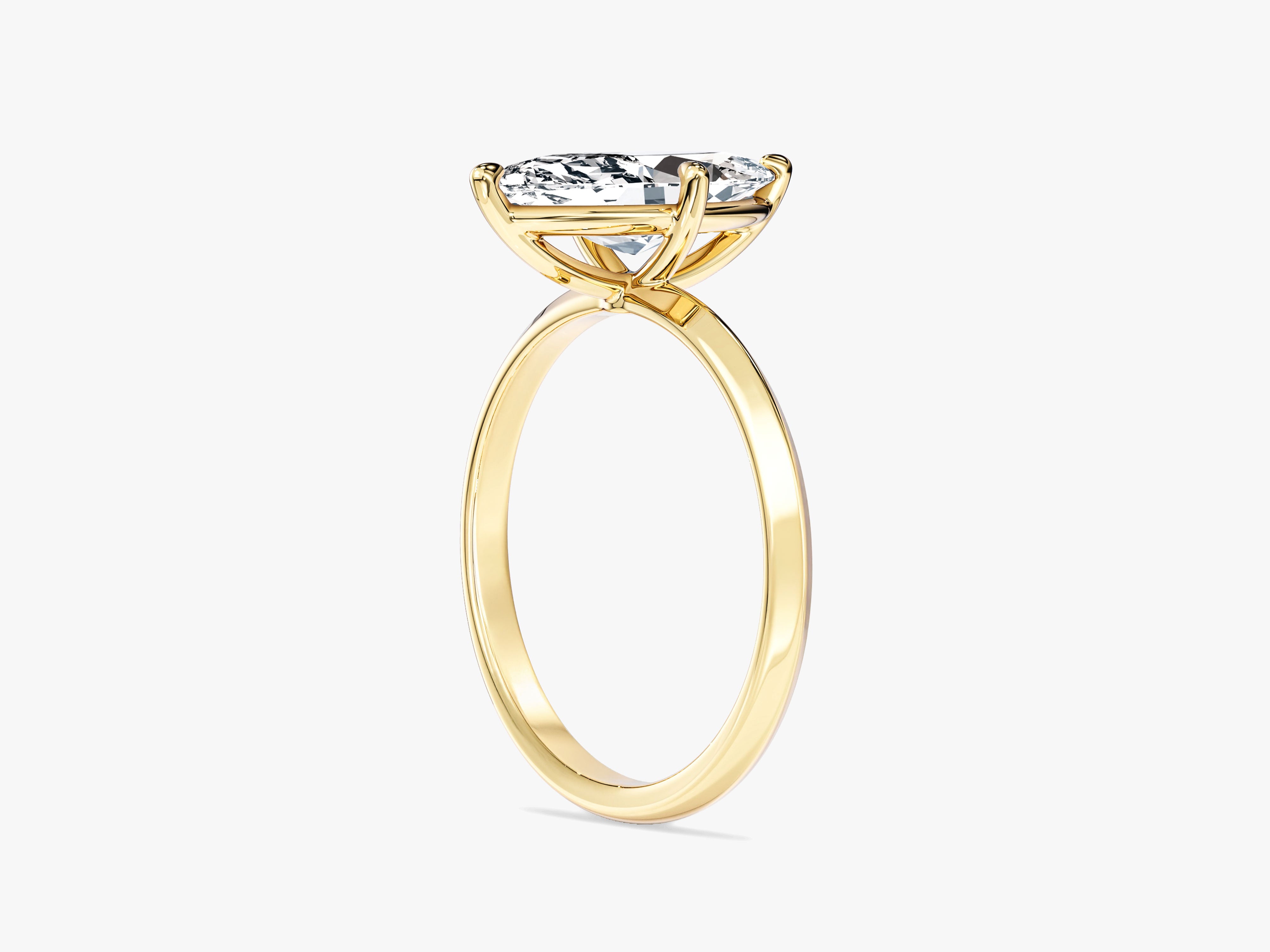 Knife Edge Marquise Lab Grown Diamond Engagement Ring (2.00 CT)